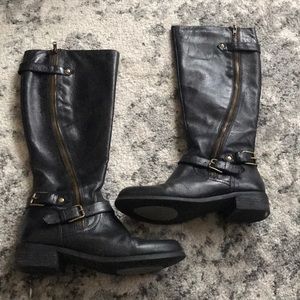 Tall black Steve Madden rarely worn boots